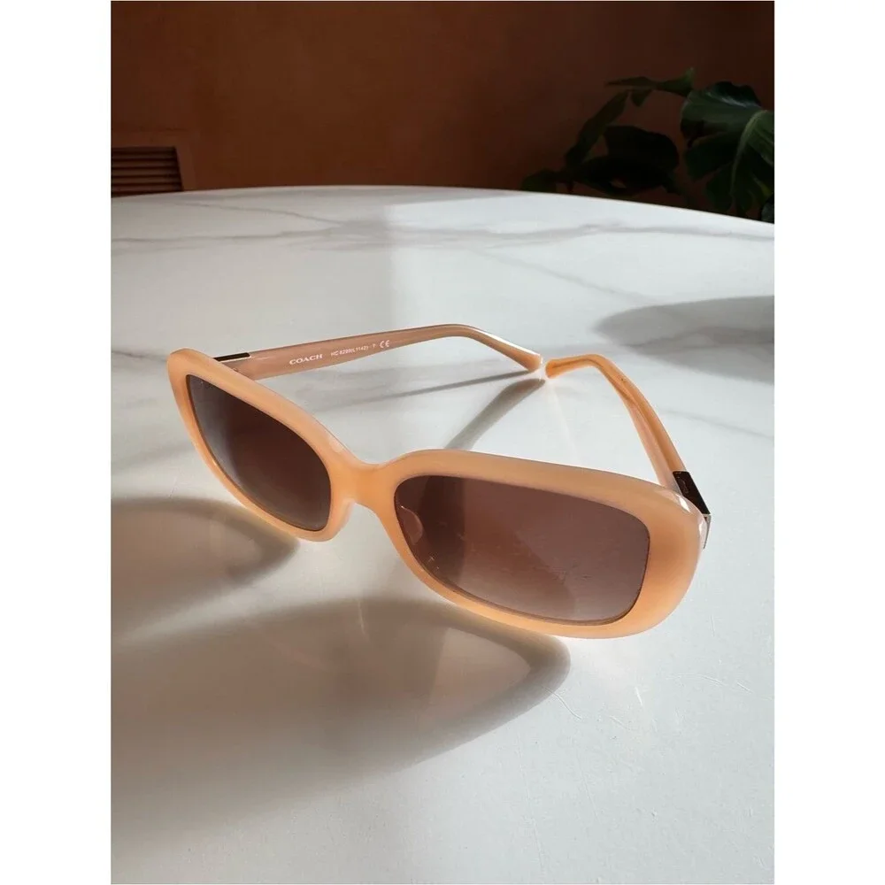 Coach HC8299 L1142 Milky Beige Oversized Sunglasses 56-17-140